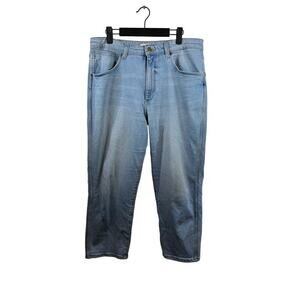 Wrangler Light Wash Womens Mom Jeans Straight Leg W32 L28